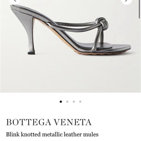 NEW bottega Veneta silver knot sandal - Picture 3 of 12